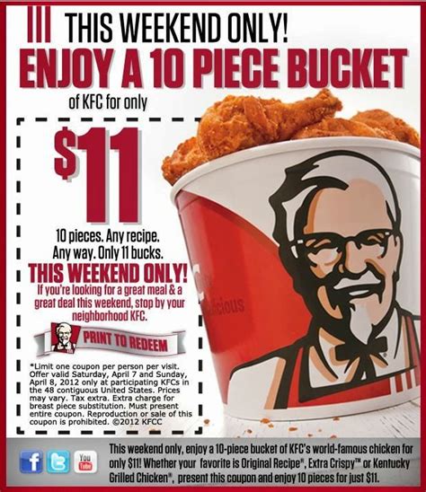 kentucky fried chicken promo codes.
